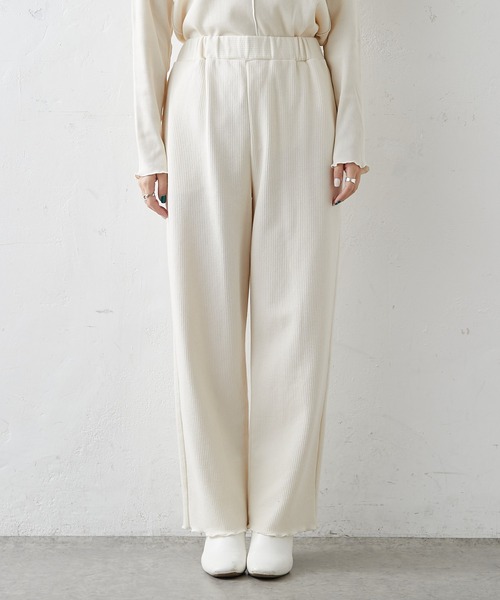 PUAL CE CIN（ピュアルセシン）の「針抜きリブインナーパンツ（その他パンツ・レディース・ブラック/ブラウン/マスタード/ナチュラル・FREE）」の12枚目の写真