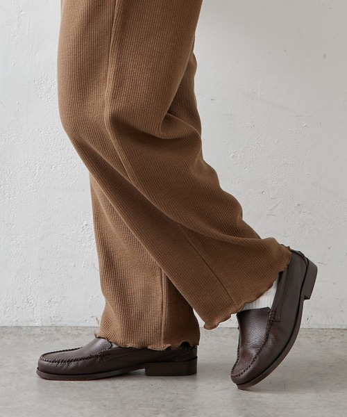 PUAL CE CIN（ピュアルセシン）の「針抜きリブインナーパンツ（その他パンツ・レディース・ブラック/ブラウン/マスタード/ナチュラル・FREE）」の5枚目の写真