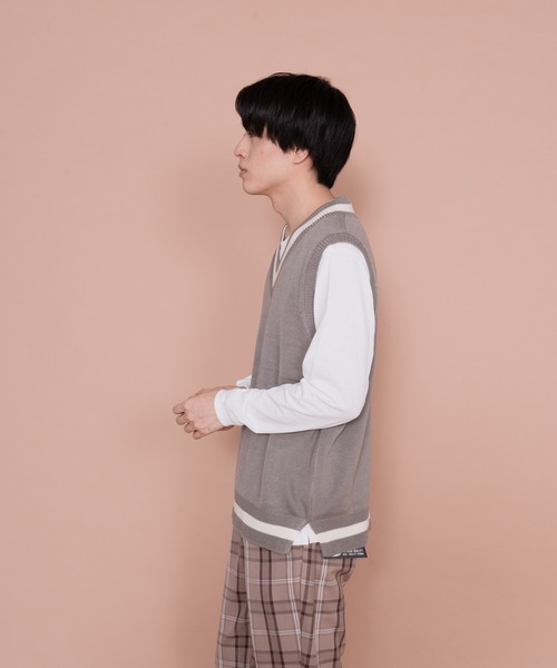 UNIIT(ユニット)の「着まわしがきく チルデンベスト ロンT 2点セット(ベスト・メンズ・ブルー系その他/チャコールグレー/グレー・MEDIUM/LARGE)」の21枚目の写真