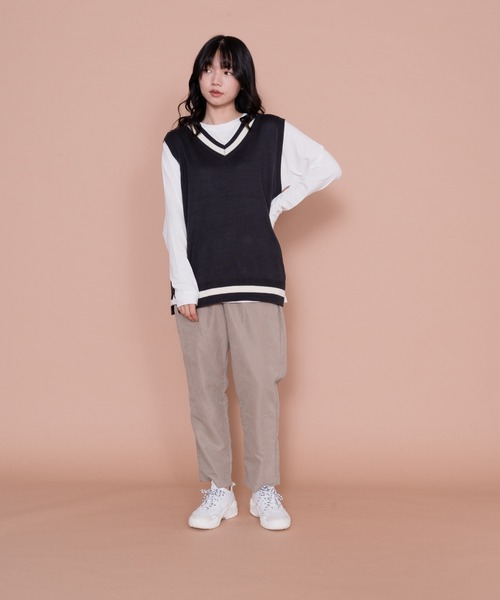 UNIIT(ユニット)の「着まわしがきく チルデンベスト ロンT 2点セット(ベスト・メンズ・ブルー系その他/チャコールグレー/グレー・MEDIUM/LARGE)」の11枚目の写真