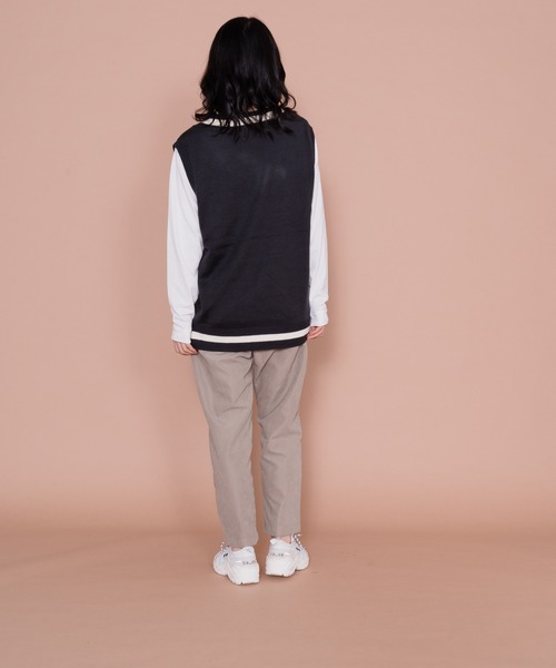 UNIIT(ユニット)の「着まわしがきく チルデンベスト ロンT 2点セット(ベスト・メンズ・ブルー系その他/チャコールグレー/グレー・MEDIUM/LARGE)」の13枚目の写真
