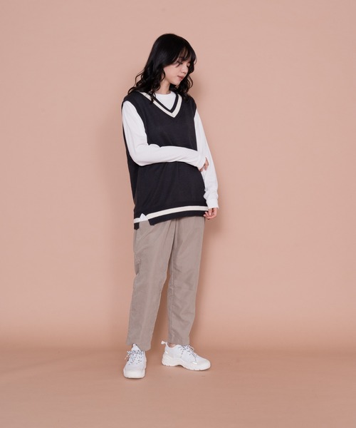 UNIIT(ユニット)の「着まわしがきく チルデンベスト ロンT 2点セット(ベスト・メンズ・ブルー系その他/チャコールグレー/グレー・MEDIUM/LARGE)」の14枚目の写真