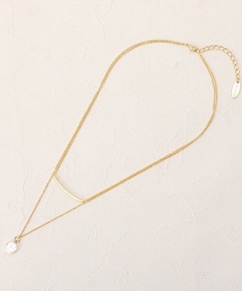 SHOO・LA・RUE（シューラルー）の「◆2連バー＆フェイクパールネックレス（ネックレス・レディース・シルバー/ゴールド・00）」の4枚目の写真