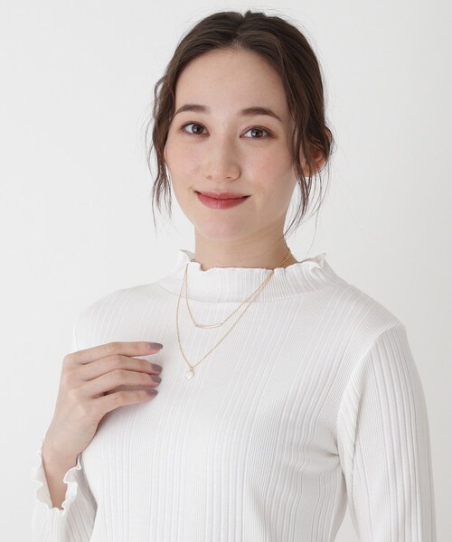 SHOO・LA・RUE（シューラルー）の「◆2連バー＆フェイクパールネックレス（ネックレス・レディース・シルバー/ゴールド・00）」の7枚目の写真