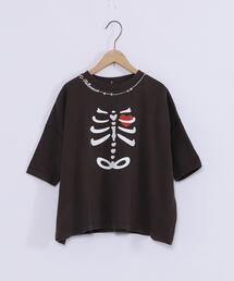 【coen キッズ】ハロウィンビッグ8分袖チュニックTシャツ