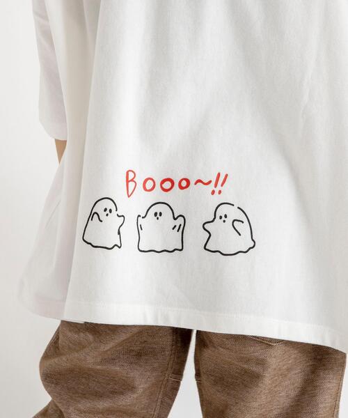 coen（コーエン）の「【coen キッズ】ハロウィンビッグ8分袖チュニックTシャツ（Tシャツ/カットソー・キッズ・ホワイト/ブラック・100/110/120/130）」の9枚目の写真