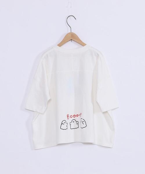 coen（コーエン）の「【coen キッズ】ハロウィンビッグ8分袖チュニックTシャツ（Tシャツ/カットソー・キッズ・ホワイト/ブラック・100/110/120/130）」の3枚目の写真