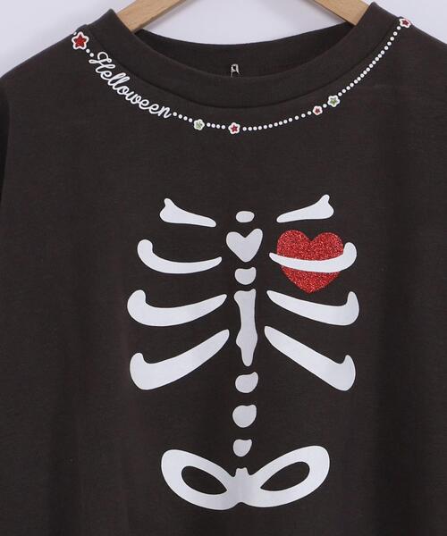 coen（コーエン）の「【coen キッズ】ハロウィンビッグ8分袖チュニックTシャツ（Tシャツ/カットソー・キッズ・ホワイト/ブラック・100/110/120/130）」の10枚目の写真