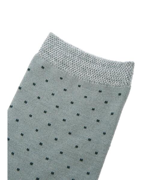 koe（コエ）の「TOPラメニットドット*（ソックス/靴下・レディース・グリーン/パープル/ブラック/ライトグレー・FREE）」の9枚目の写真