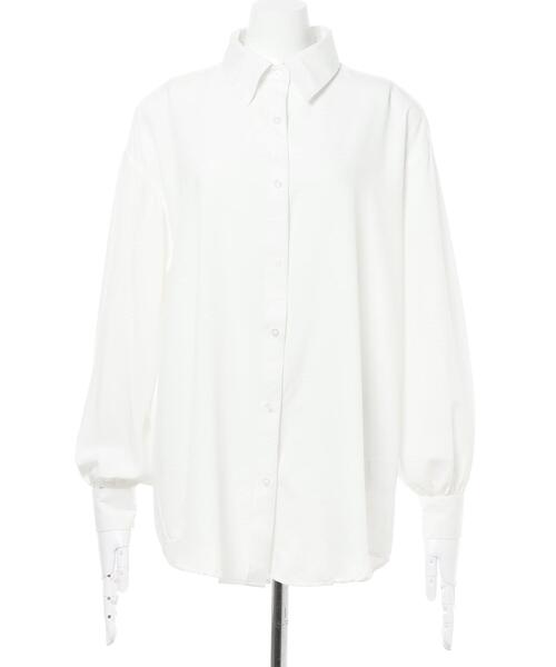 INGNI（イング）の「Vネックケーブルベスト＋シャツ SET（ニット/セーター・レディース・アイボリー系3/杢グレー/モカ/ブラック/ブラック×ホワイト・M）」の12枚目の写真