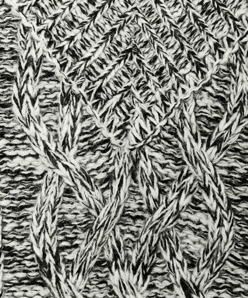 INGNI（イング）の「Vネックケーブルベスト＋シャツ SET（ニット/セーター・レディース・アイボリー系3/杢グレー/モカ/ブラック/ブラック×ホワイト・M）」の14枚目の写真