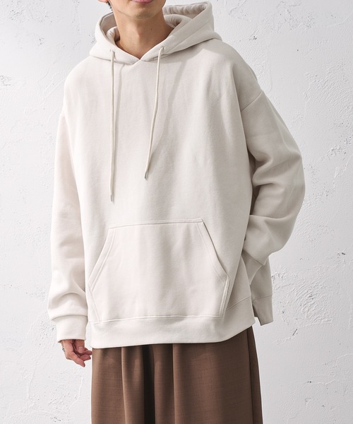 epnok(エプノック)の「サイドオープンパーカー(パーカー・メンズ・グレイッシュブルー/ブラック/アイボリー・MEDIUM/LARGE/SMALL)」の2枚目の写真