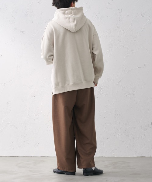 epnok(エプノック)の「サイドオープンパーカー(パーカー・メンズ・グレイッシュブルー/ブラック/アイボリー・MEDIUM/LARGE/SMALL)」の14枚目の写真