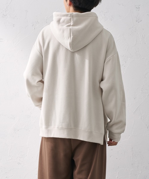 epnok(エプノック)の「サイドオープンパーカー(パーカー・メンズ・グレイッシュブルー/ブラック/アイボリー・MEDIUM/LARGE/SMALL)」の9枚目の写真