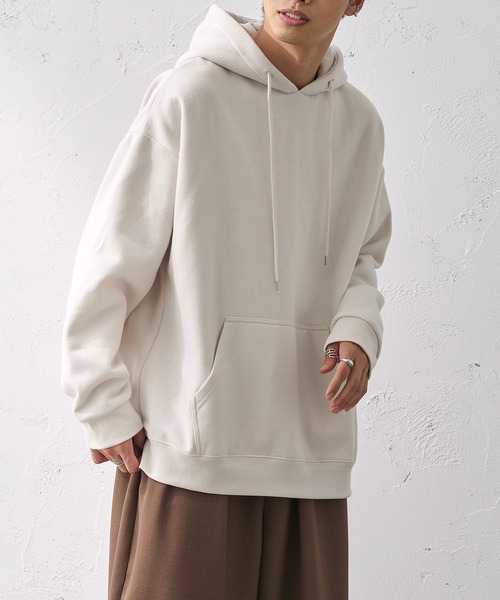 epnok(エプノック)の「サイドオープンパーカー(パーカー・メンズ・グレイッシュブルー/ブラック/アイボリー・MEDIUM/LARGE/SMALL)」の6枚目の写真