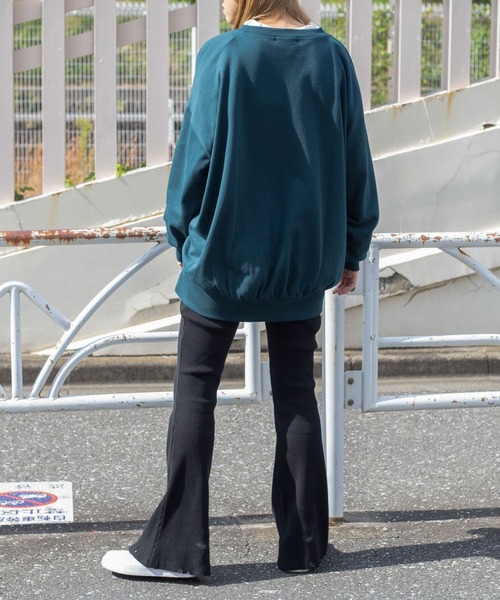 WEGO（ウィゴー）の「WEGO/フロッキーロゴBIGプルオーバー（スウェット・レディース・ダークグリーン/杢グレー・FREE）」の13枚目の写真