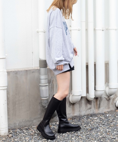 WEGO（ウィゴー）の「WEGO/フロッキーロゴBIGプルオーバー（スウェット・レディース・ダークグリーン/杢グレー・FREE）」の19枚目の写真