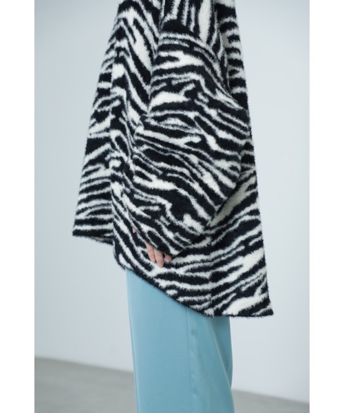 Mirror Mirror on the wall（ミラーミラー）の「(MIRROR MIRROR ON THE WALL)モノトーンアニマルビッグスリーブニット（ニット/セーター・レディース・ブラック/ホワイト系その他・ONE SIZE）」の12枚目の写真