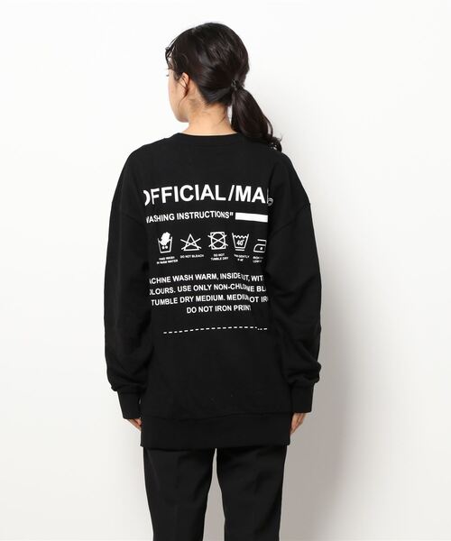 VIBGYOR（ヴィブジョー）の「「CAMP」Laundry symbol white sweatshirt（Tシャツ/カットソー・レディース・ホワイト/ブラック・FREE）」の15枚目の写真