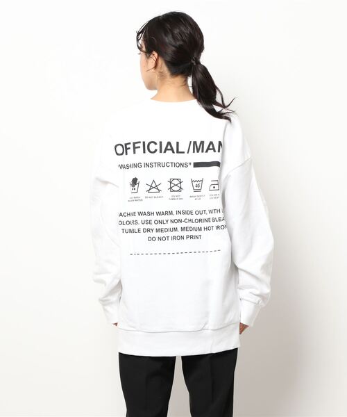 VIBGYOR（ヴィブジョー）の「「CAMP」Laundry symbol white sweatshirt（Tシャツ/カットソー・レディース・ホワイト/ブラック・FREE）」の11枚目の写真