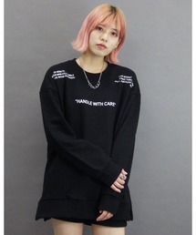 「CAMP」Laundry symbol white sweatshirt
