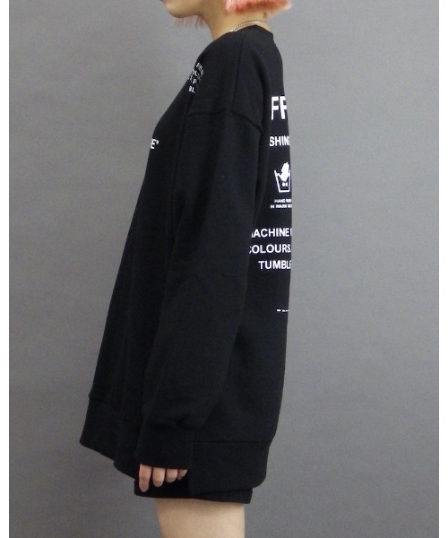 VIBGYOR（ヴィブジョー）の「「CAMP」Laundry symbol white sweatshirt（Tシャツ/カットソー・レディース・ホワイト/ブラック・FREE）」の12枚目の写真