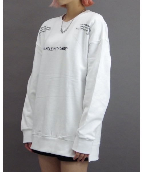 VIBGYOR（ヴィブジョー）の「「CAMP」Laundry symbol white sweatshirt（Tシャツ/カットソー・レディース・ホワイト/ブラック・FREE）」の10枚目の写真