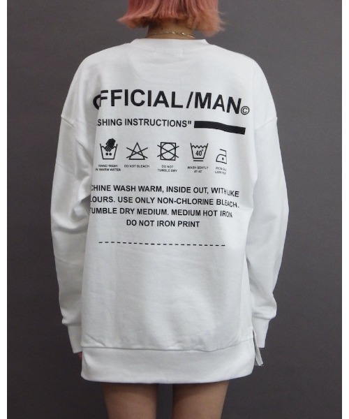 VIBGYOR（ヴィブジョー）の「「CAMP」Laundry symbol white sweatshirt（Tシャツ/カットソー・レディース・ホワイト/ブラック・FREE）」の13枚目の写真