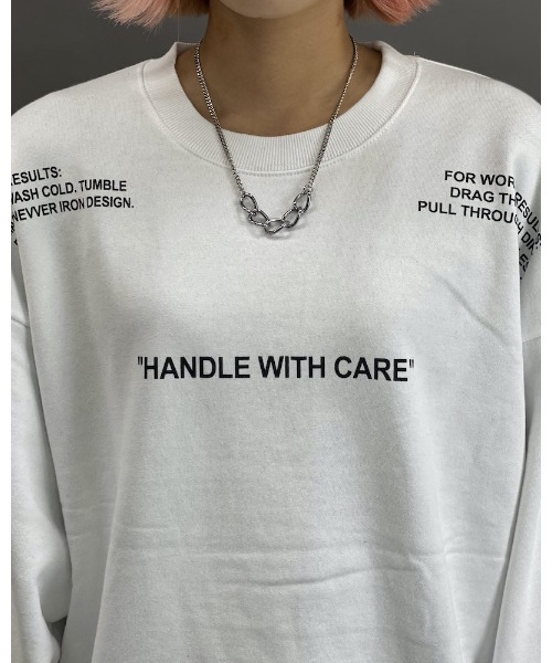 VIBGYOR（ヴィブジョー）の「「CAMP」Laundry symbol white sweatshirt（Tシャツ/カットソー・レディース・ホワイト/ブラック・FREE）」の17枚目の写真