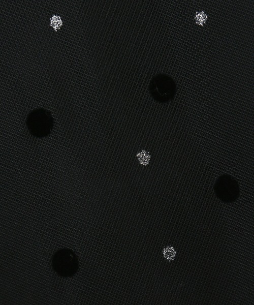 ANAYI（アナイ）の「チュールドット プリント衿付きニット プル