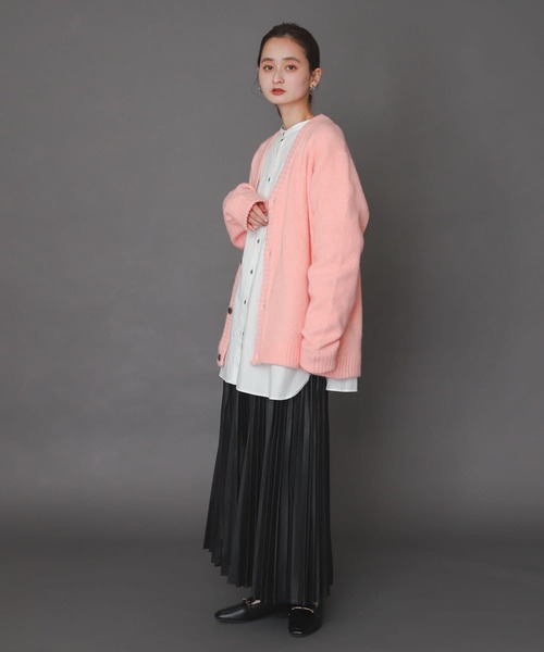 SENSE OF PLACE by URBAN RESEARCH（センスオブプレイスバイアーバンリサーチ）の「モヘアライクVネックカーディガン（カーディガン/ボレロ・メンズ・ネイビー/ブルー/グリーン/アイボリー/ライトピンク/ブラウン・MEDIUM/LARGE）」の10枚目の写真