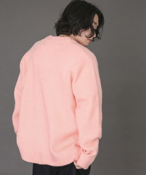 SENSE OF PLACE by URBAN RESEARCH（センスオブプレイスバイアーバンリサーチ）の「モヘアライクVネックカーディガン（カーディガン/ボレロ・メンズ・ネイビー/ブルー/グリーン/アイボリー/ライトピンク/ブラウン・MEDIUM/LARGE）」の14枚目の写真