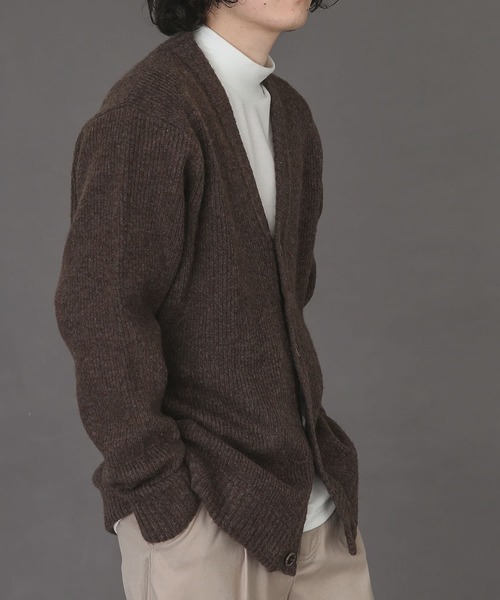 SENSE OF PLACE by URBAN RESEARCH（センスオブプレイスバイアーバンリサーチ）の「モヘアライクVネックカーディガン（カーディガン/ボレロ・メンズ・ネイビー/ブルー/グリーン/アイボリー/ライトピンク/ブラウン・MEDIUM/LARGE）」の18枚目の写真