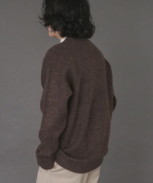 SENSE OF PLACE by URBAN RESEARCH（センスオブプレイスバイアーバンリサーチ）の「モヘアライクVネックカーディガン（カーディガン/ボレロ・メンズ・ネイビー/ブルー/グリーン/アイボリー/ライトピンク/ブラウン・MEDIUM/LARGE）」の19枚目の写真