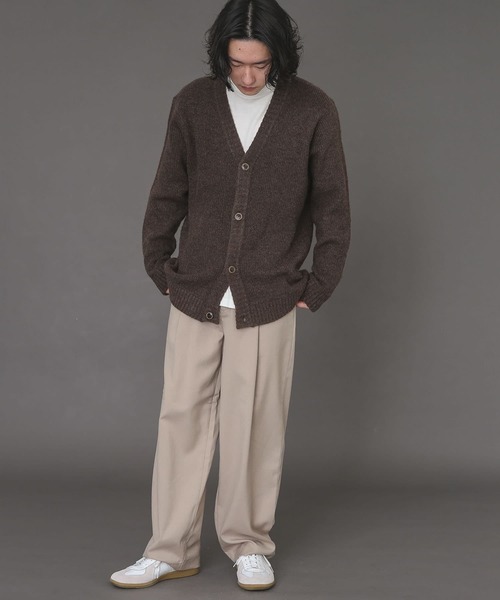 SENSE OF PLACE by URBAN RESEARCH（センスオブプレイスバイアーバンリサーチ）の「モヘアライクVネックカーディガン（カーディガン/ボレロ・メンズ・ネイビー/ブルー/グリーン/アイボリー/ライトピンク/ブラウン・MEDIUM/LARGE）」の20枚目の写真