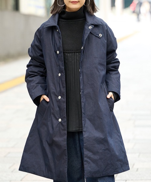 DESCENTE PAUSE（デサントポーズ）の「《ユニセックス》【DESCENTE PAUSE/デサントポーズ】SOUTIEN COLLAR DOWN COAT（ダウンジャケット/コート・レディース・ブラック/ネイビー・X-SMALL/MEDIUM/0）」の2枚目の写真