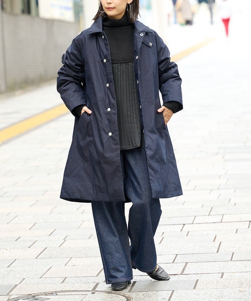 DESCENTE PAUSE（デサントポーズ）の「《ユニセックス》【DESCENTE PAUSE/デサントポーズ】SOUTIEN COLLAR DOWN COAT（ダウンジャケット/コート・レディース・ブラック/ネイビー・X-SMALL/MEDIUM/0）」の4枚目の写真