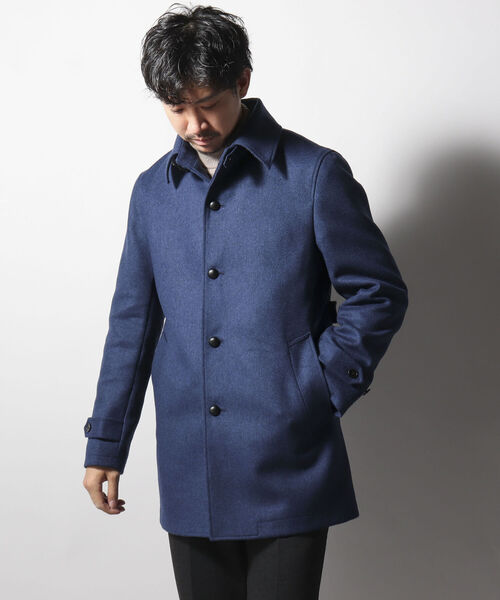 NOLLEY'S goodman(ノーリーズグッドマン)の「ウール カシミヤブレンド ステンカラーコート(ステンカラーコート・メンズ・ネイビー/ブルー・MEDIUM/SMALL/LARGE/X-LARGE)」の19枚目の写真