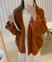 3ボタンVネックニットカーディガン