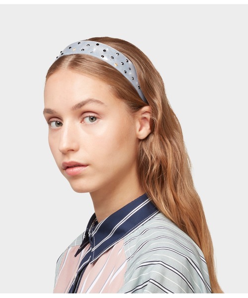 J&M Davidson（ジェイアンドエムデヴィッドソン）の「ワイド ヘッドバンド（ヘアバンド・レディース・ブラック/シルバー・FREE）」の2枚目の写真