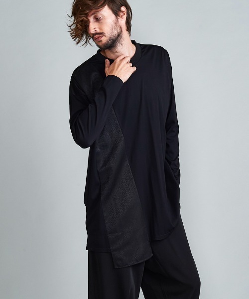 NO ID.(ノーアイディ)の「mlt3702-ポインテッドJQ-BIG-PO プルオーバー(Tシャツ/カットソー・メンズ・ブラック/ブラック系その他/レオパード・ONE SIZE)」の2枚目の写真