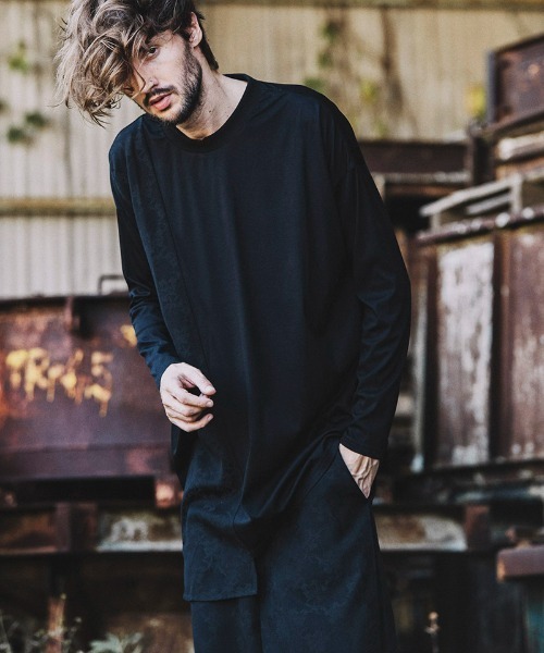 NO ID.(ノーアイディ)の「mlt3702-ポインテッドJQ-BIG-PO プルオーバー(Tシャツ/カットソー・メンズ・ブラック/ブラック系その他/レオパード・ONE SIZE)」の10枚目の写真