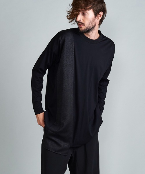 NO ID.(ノーアイディ)の「mlt3702-ポインテッドJQ-BIG-PO プルオーバー(Tシャツ/カットソー・メンズ・ブラック/ブラック系その他/レオパード・ONE SIZE)」の7枚目の写真