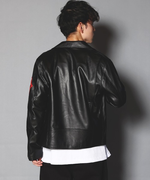 JACKROSE（ジャックローズ）の「B-TRS ラムレザーダブルライダース