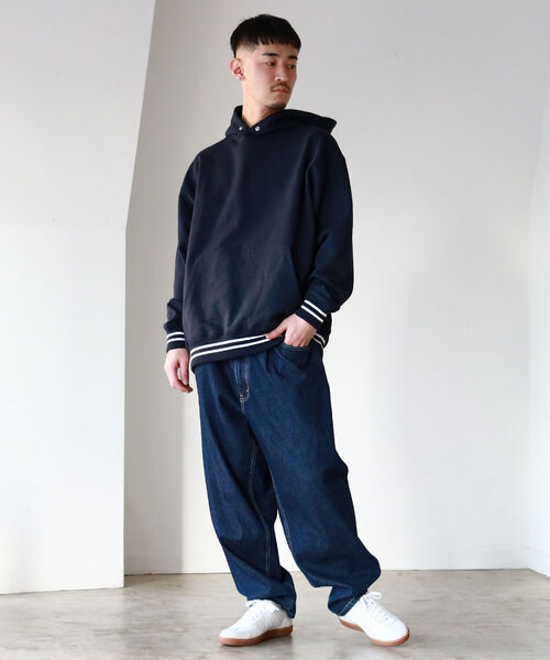 BEAMS(ビームス)の「BEAMS / カデット スウェットフディー(パーカー・メンズ・ネイビー/トップグレー・S/M/L/XL)」の6枚目の写真