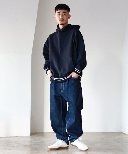 BEAMS(ビームス)の「BEAMS / カデット スウェットフディー(パーカー・メンズ・ネイビー/トップグレー・S/M/L/XL)」の13枚目の写真