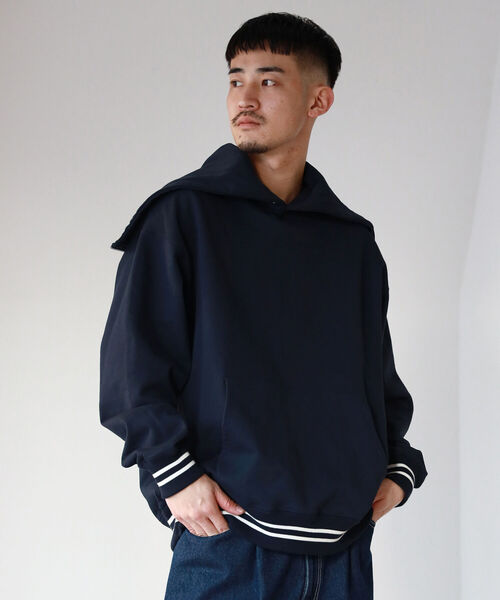 BEAMS(ビームス)の「BEAMS / カデット スウェットフディー(パーカー・メンズ・ネイビー/トップグレー・S/M/L/XL)」の15枚目の写真