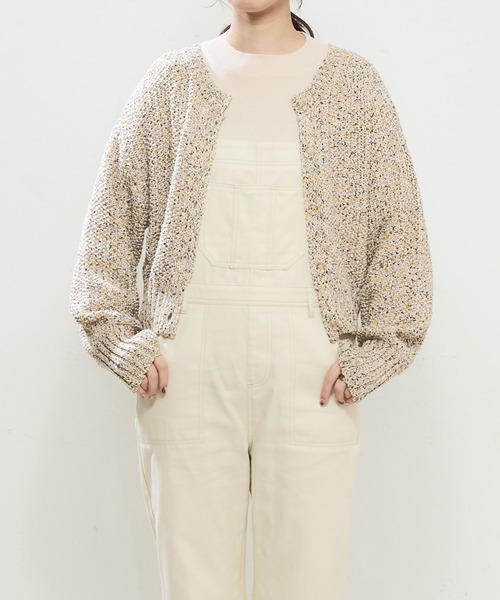 natural couture(ナチュラルクチュール)の「MIXテープヤーンプレイフルカーディガン(カーディガン/ボレロ・レディース・ベージュ系その他/ブルー系その他/イエロー系その他・FREE)」の16枚目の写真