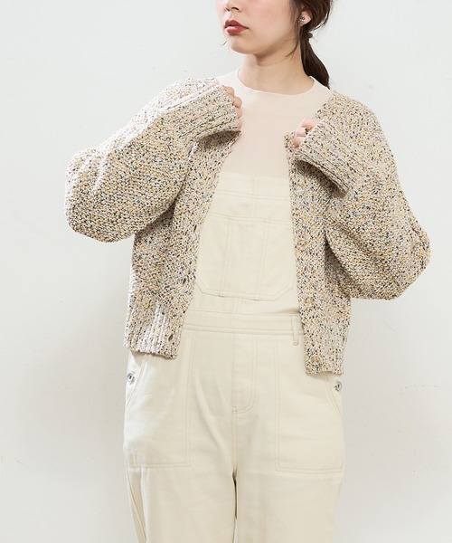 natural couture(ナチュラルクチュール)の「MIXテープヤーンプレイフルカーディガン(カーディガン/ボレロ・レディース・ベージュ系その他/ブルー系その他/イエロー系その他・FREE)」の15枚目の写真