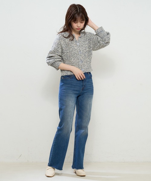 natural couture(ナチュラルクチュール)の「MIXテープヤーンプレイフルカーディガン(カーディガン/ボレロ・レディース・ベージュ系その他/ブルー系その他/イエロー系その他・FREE)」の11枚目の写真